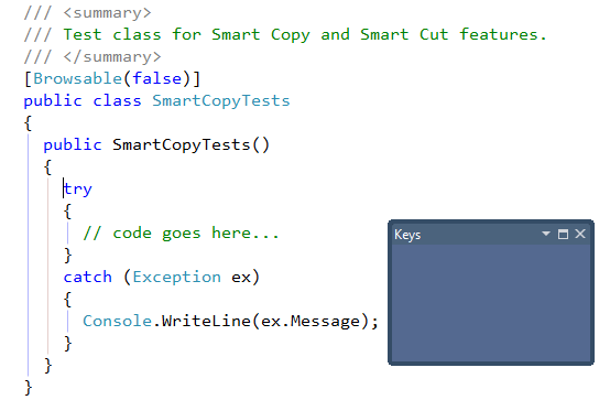 CodeRush Smart Copy on a code block