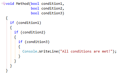 CodeRush Nested Conditional Can Be Flattened Fix