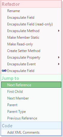 Refactor! Code! Jump to Popup menu