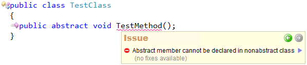 CodeRush Code Issues - Abstract member cannot be private