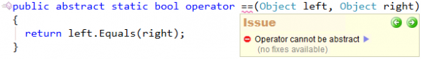 CodeRush Operator cannot be abstract
