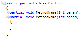 CodeRush Partial Method Cannot Have Out Parameters
