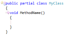 CodeRush Partial Method Has Only Single Part Fix