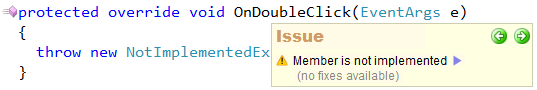 CodeRush Member is not implemented