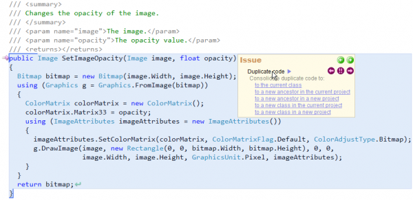 CodeRush - Highlighting Duplicate Code Range