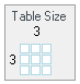 CodeRush Table Size UI window
