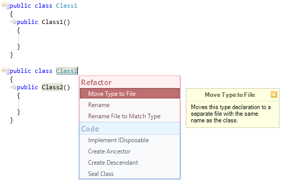 CodeRush Move Type To File Fix