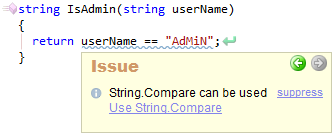 CodeRush String Compare Can Be Used Sample