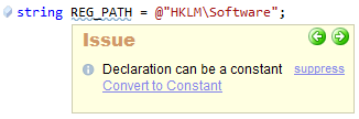 CodeRush Declaration Can Be A Constant Code Issue